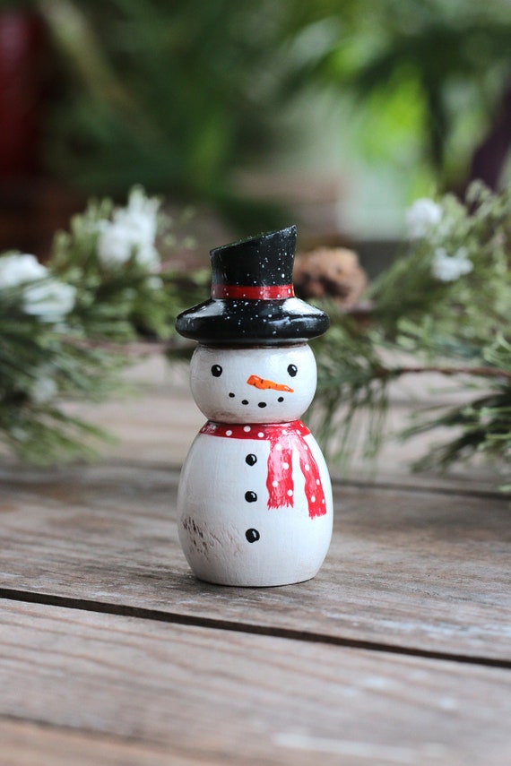 snowman peg doll