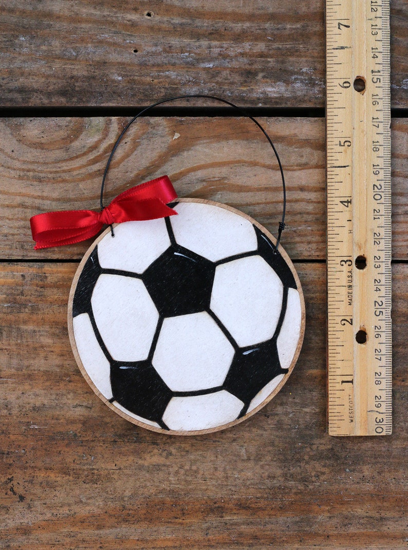 Soccer Ball Ornament Personalized Christmas Ornament Etsy