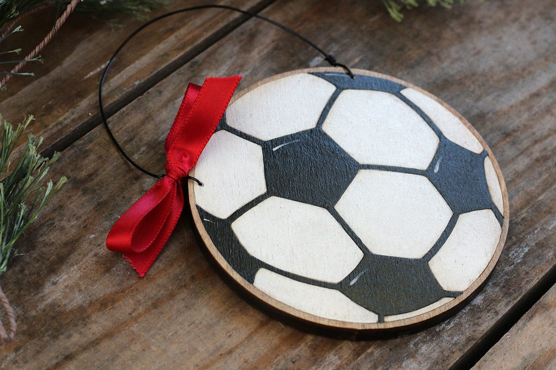 Personalized Soccer Ball Ornament Custom Christmas Ornament Etsy