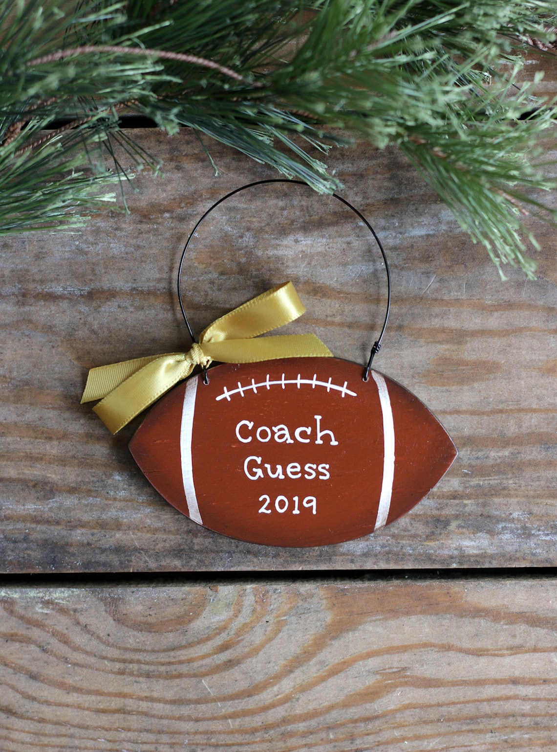 Personalized Football Ornament Custom Christmas Ornament Etsy