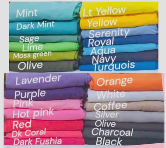 Best 12oz Cotton Lycra solid knit 4 way 27 colors! pink blue lime red purple royal turquoise coffee silver yellow grey orange white fabric
