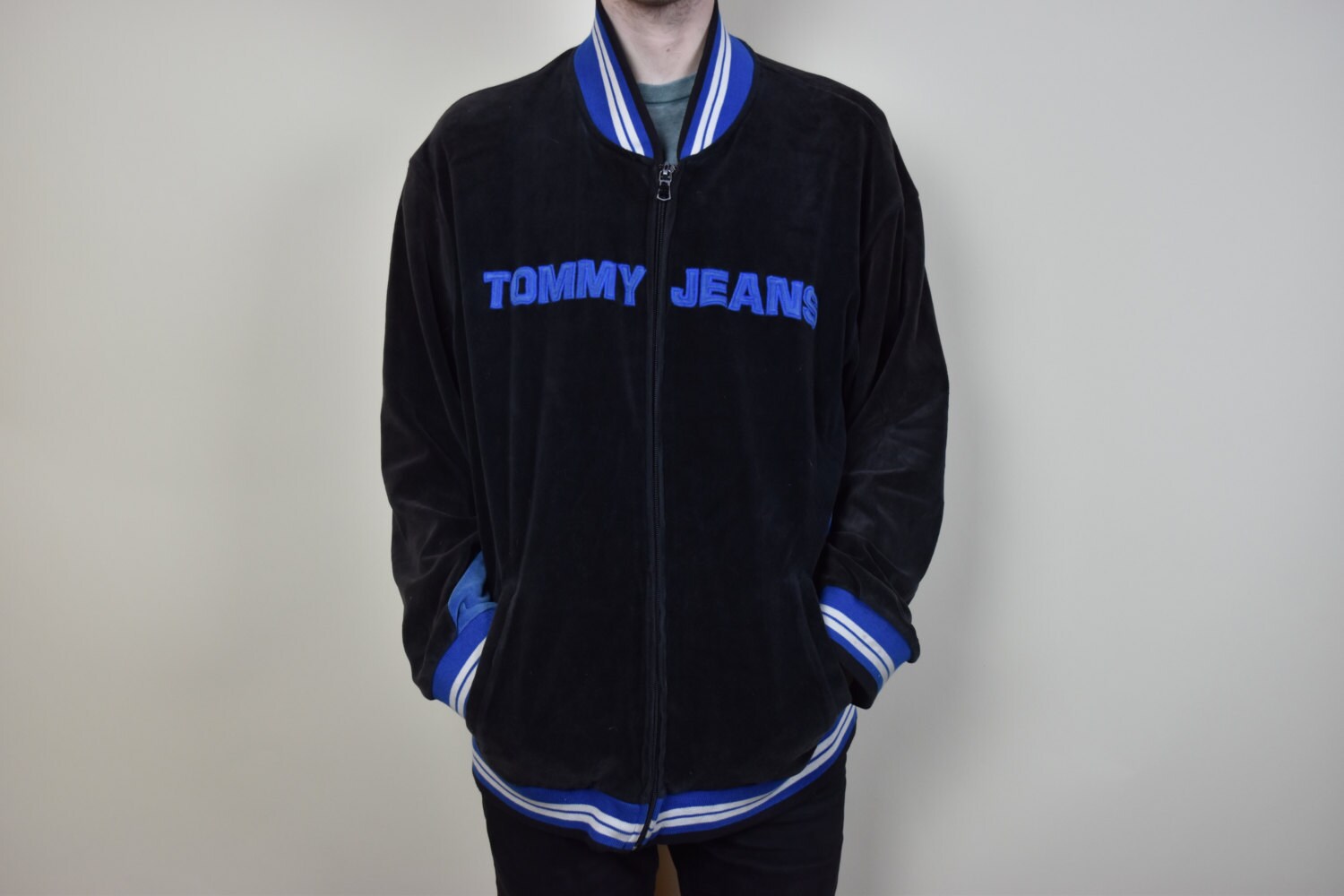 tommy hilfiger velour jacket