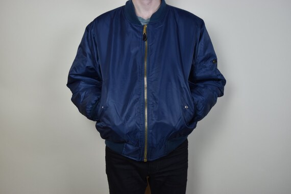 Vintage Blue and Orange Military Issued Bomber Jac