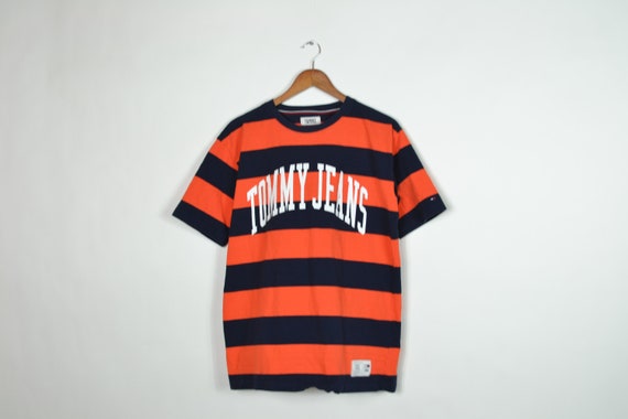 tommy jeans orange t shirt