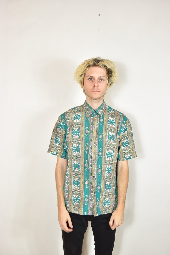 teal oxford shirt