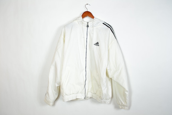 Vintage White Long sleeve Puffy Adidas Jacket