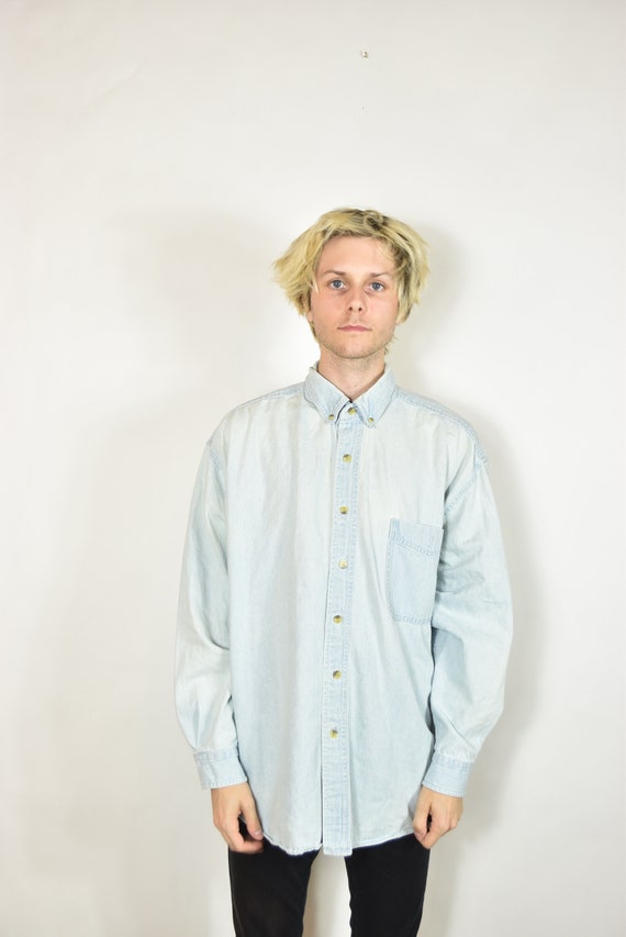 Vintage Light Blue Denim Oxford Shirt