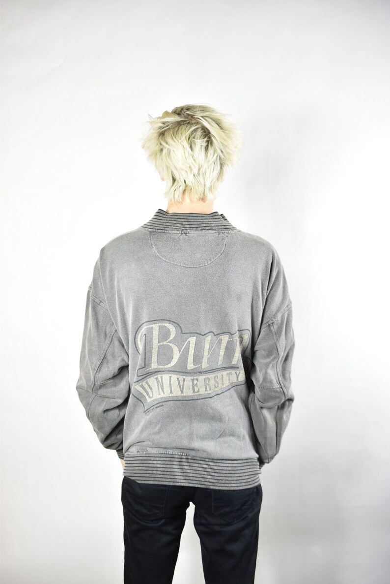 Vintage Grey BUM Equipment Varsity Jacket Etsy