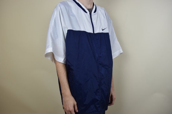 White and Blue Nike Short Sleeve 