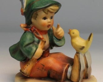 Vintage Hummel Figurine - Singing Lesson - Boy and Bird