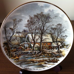 Currier & Ives Vintage Autumn and Winter Plates image 3