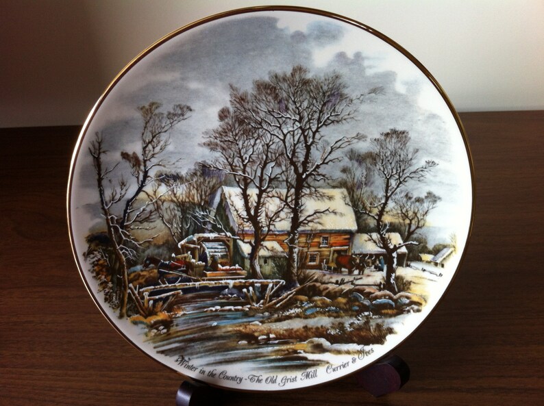 Currier & Ives Vintage Autumn and Winter Plates image 3