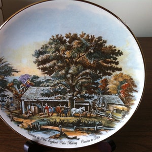 Currier & Ives Vintage Autumn and Winter Plates image 1