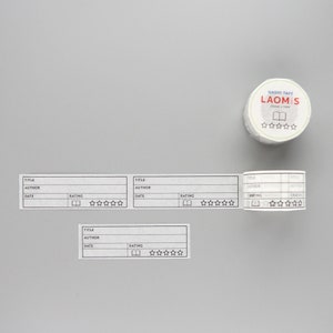 LAOMIS Japanese 5 Star Book Rating Tracker Washi Paper Tape / 25mm x 10M