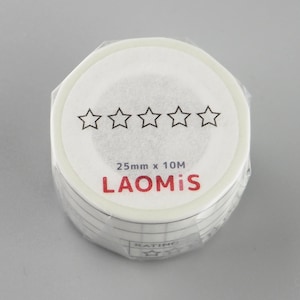 LAOMIS Japanese 5 Star Rating Tracker Multi-Purpose Washi Paper Tape / 25mm x 10M