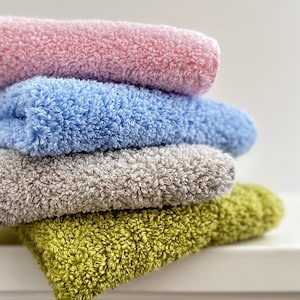 2 Pack, Made in Japan, 100% Cotton Oboro Premium Guest Towel, Hand Towels, Washcloths, 13&quot;x16&quot;,