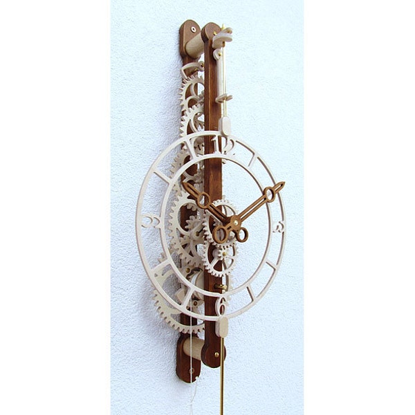 Wooden Gear Clock Kit Etsy