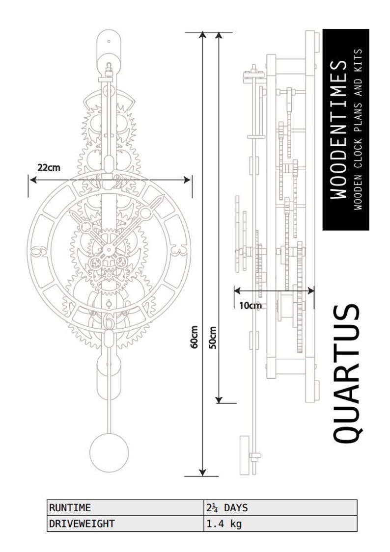 QUARTUS Wooden Clock Kit Etsy