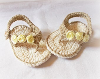 Crochet flip flops, Baby Flip Flops, Baby Sandals, Brown shampange sandals, Crochet Baby Flip Flops, Summer Baby Shoes, Crochet Baby Sandles