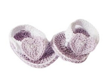 Baby Crochet Flip Flops, Purple Baby Flip Flops, Baby Sandals, Purple sandals, Summer Baby Shoes, Crochet Baby Sandles, Newborn flip flops