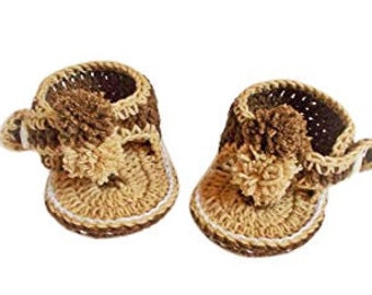 Crochet Bébé Tongs Baby Sandales, crochet chaussures, Bébé pieds nus