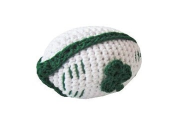 Crochet baby Ireland Rugby Ball , mini ball Football