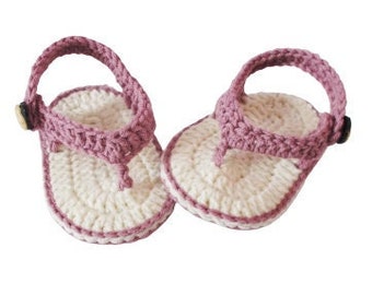 Crochet Baby Flip Flops,  Baby Sandals, crochet baby shoes, baby shower gift