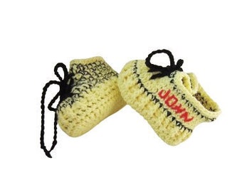 Crochet Baby Boy Girl Shoes, Baby Sneakers, baby name gift, custom baby gift