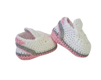 Crochet baby shoes, Baby girl shower gift