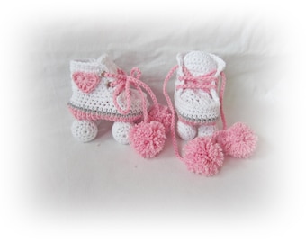 Crochet Baby Roller Skate  shoes, Skates Boots, newborn gift