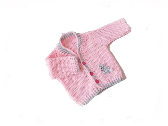 Baby Sweater New born Baby Pink Cardigan Set Coming home from hospital outfit Kleding Unisex kinderkleding Unisex babykleding Sweaters Baby Shower Gift Crochet Baby Girls Cardigan and Hat set 