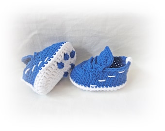 Crochet baby Blue Soccer Shoes,  Baby's First Cleats, Baby Sports Football boots
