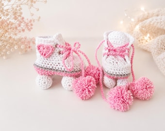 Crochet Baby Roller Skate  shoes, Skates Boots, newborn gift