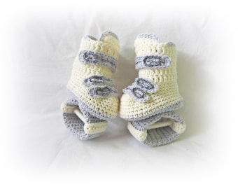 Crochet Baby kangoo boots, newborn shoes