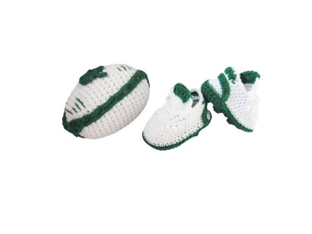 Crochet Baby Ireland Rugby Ball Shoes Set Mini Ball Football