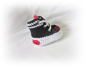 Crochet Baby Sneakers , Booties,  Newborn Shoes