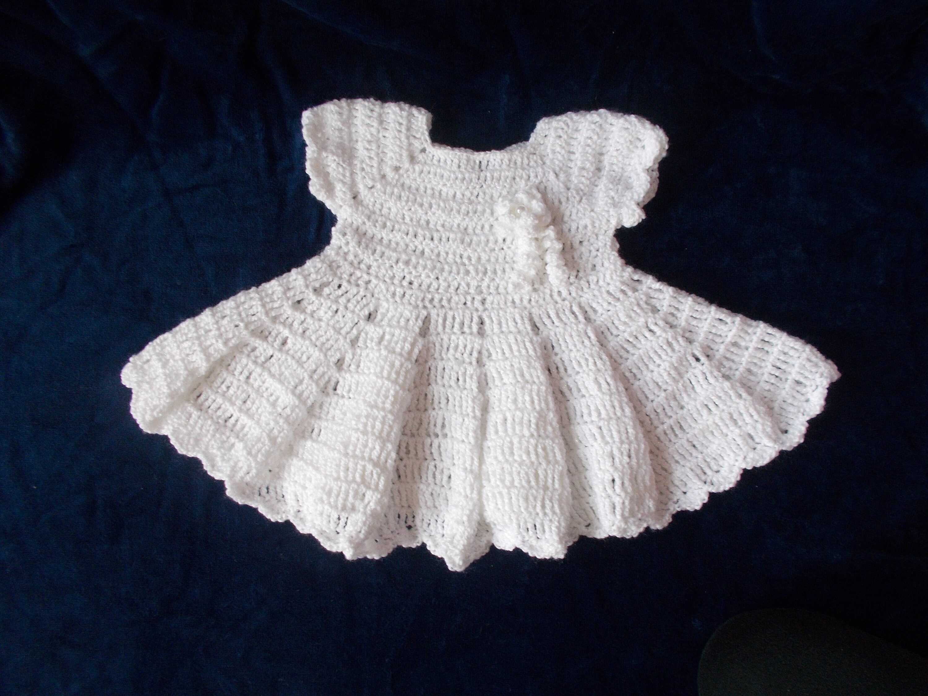 Crochet white baby dress Crochet Baby Dresses Newborn dress Etsy
