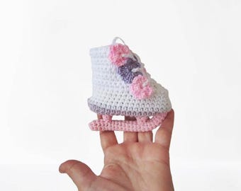 Crochet Baby Ice Hockey Skates  Shoes, gift for newborn, Figure Skates Booties