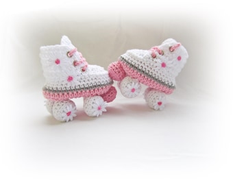Crochet Baby Roller Skate  shoes, Skates Boots, newborn gift