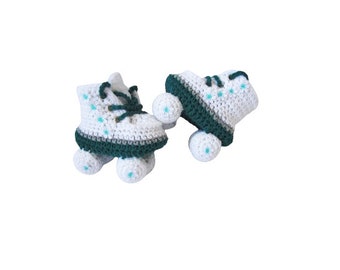 Crochet Baby Roller Skate  shoes, Skates Boots, Baby sower gift