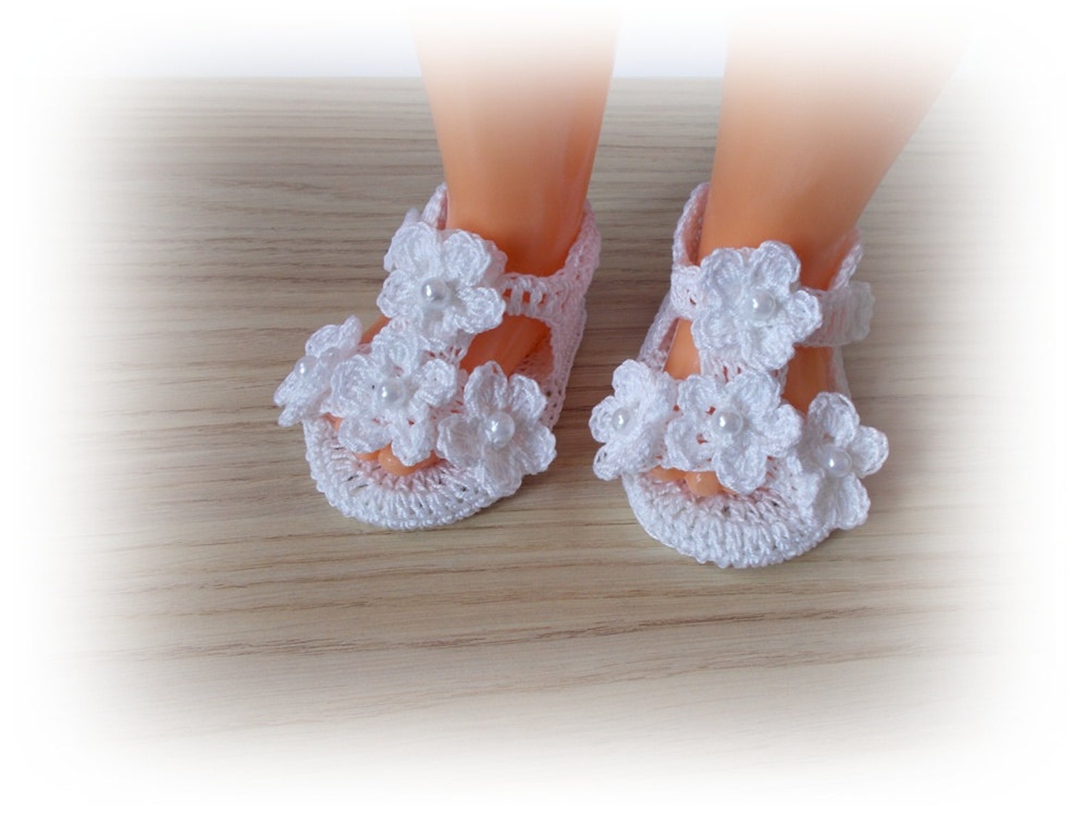 Crochet Baby Sandals White Newborn Sandals Baby Sandles Etsy