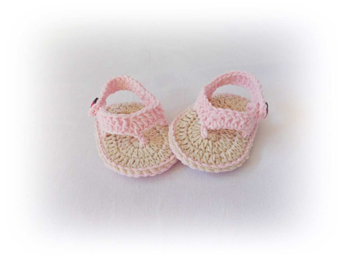 Crochet Baby Girl Flip Flops Etsy