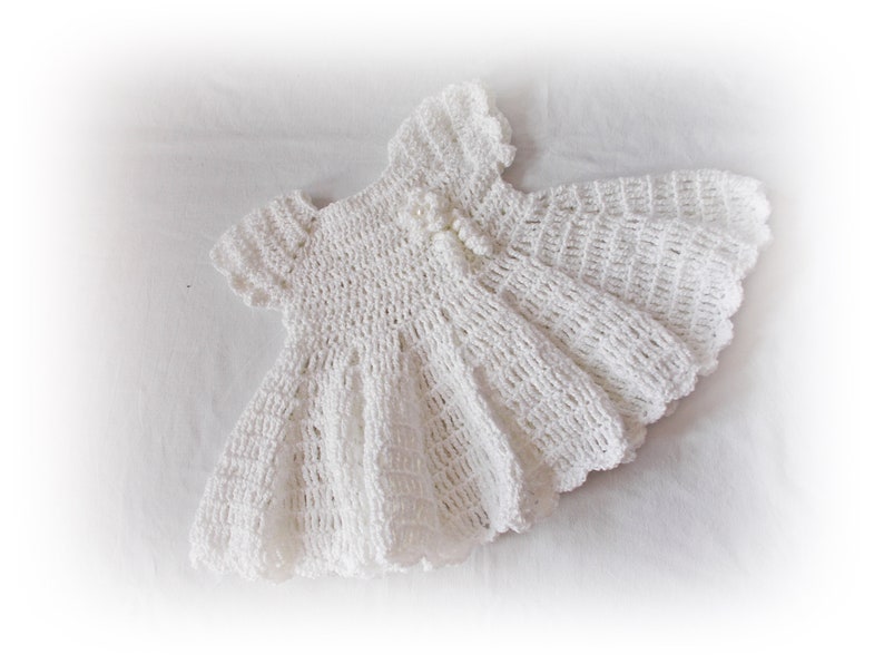 Crochet white baby dress Crochet Baby Dresses Newborn dress Etsy