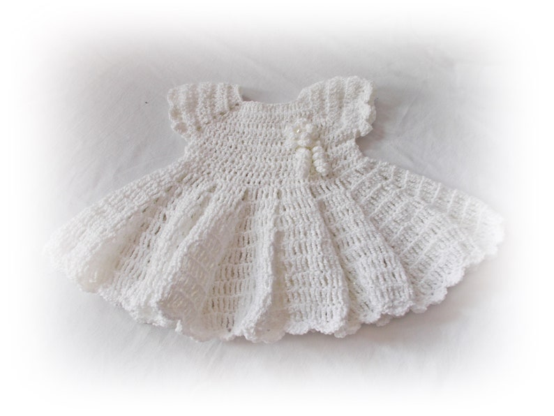 Crochet white baby dress Crochet Baby Dresses Newborn dress Etsy