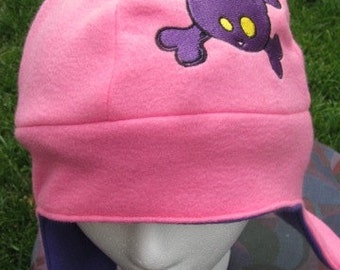 Cat Skully Fleece Ear Flap Hat