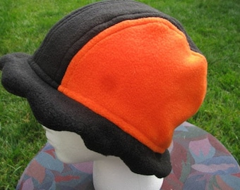 Scalloped Edge Fleece Bucket Hat GIANTS colors Orange and Black