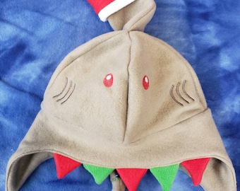 Santa Jaws Santa Shark Fleece Ear Flap Hat