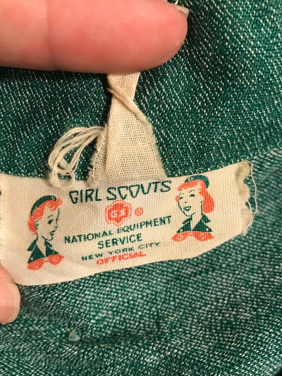 Vintage Girl Scouts 1950's Official Uniform - image 3