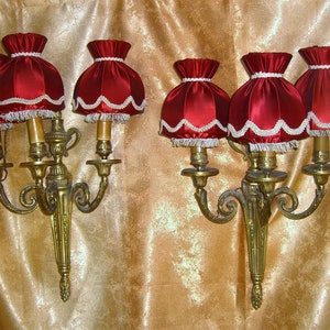 Wall lights, palace sconces, Victorian Baroque, Napoleon III, sculptural brass, antique, very rare