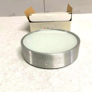 Art Deco Aluminum Wall Sconce, Opaline Glass, BPM Spain